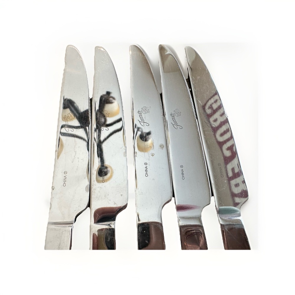 5 Fiesta CELEBRATIONS Cambridge Stainless,  DINNER KNIVES, Colors - Picture 4 of 7